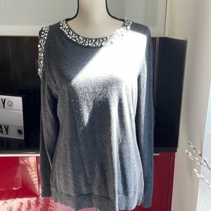 INC Jewel Cutout Sweater